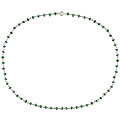 Miadora Sterling Silver Emerald Bead Necklace