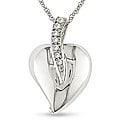 10k White Gold Diamond Heart Necklace (H-I, I2-I3)