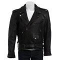 Men's Naked Cowhide Motorcycle Jacket