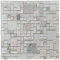 SomerTile 12x12-in Reflections Versailles Ming Glass/Stone Mosaic Tile (Pack of 10)