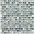 SomerTile 12x12-in Reflections Mini 5/8-in Alaskan View Glass/Stone Mosaic Tile (Pack of 10)