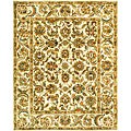 Handmade Classic Ivory Wool Rug (7'6 x 9'6)