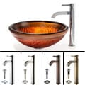 Kraus Copper Glass Vessel Sink and Ramus Faucet
