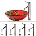 Kraus Copper Snake Glass Sink and Sheven Faucet