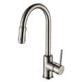 Kraus Single Lever Pull-out Sprayer Satin Nickel Kitchen Faucet
