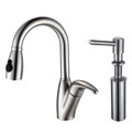 Kraus Stainless Steel Pull-out Kitchen Faucet and Soap Dispenser