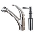 Kraus Stainless Steel Pull-out Kitchen Faucet and Soap Dispenser