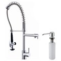 Kraus Commercial Pre-rinse Chrome Kitchen Faucet and Soap Dispenser