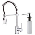 Kraus Chrome Pull-out Sprayer Kitchen Faucet and Soap Dispenser