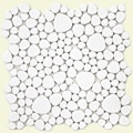 SomerTile 11x11-in Quarry White Gloss Porcelain Mosaic Tile (Pack of 10)