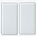 SomerTile 3x6-in Reflections Subway Ice White Glass Tile (Case of 80)