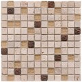 SomerTile 12x12-in Basilica 1-in Gloucester Glass/Stone Mosaic Tile (Pack of 10)