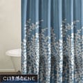 City Scene Branches French Blue Shower Curtain
