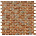 SomerTile 11.75x11.75-in Samoan Subway 0.5x1-in Tundra Beige Porcelain Tile (Pack of 10)