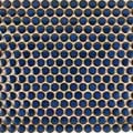 SomerTile 12.25x12-in Penny 3/4-in Blue Eye Porcelain Mosaic Tile (Pack of 10)