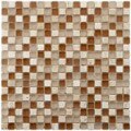 SomerTile 12x12-in Reflections Mini 5/8-in Breno Glass/Stone Mosaic Tile (Pack of 11)