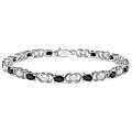 Malaika Sterling Silver Genuine Sapphire and Opal Bracelet