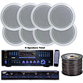 Pyle 4-room In-ceiling Speakers with DVD Amp System