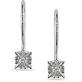 10k White Gold Diamond Accent Solitaire Earrings (H-I, I2-I3)