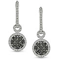 10k Gold 1/3ct TDW Black/ White Diamond Earrings (H-I, I2-I3)