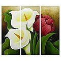 'Calla Lilies and Tulip' Triptych Original Art (Mexico)