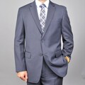 Bertolini Men's Grey Two-button Wool and Silk Blend Suit