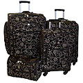 American Flyer Swirls Quattro 4-piece Euro Luggage Set