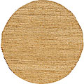 Hand-woven Natural Bleached Jute Rug (6' Round)