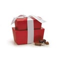 Red Gift Tower with Vanilla, Chocolate and Sea Salt Caramels