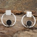 Sterling Silver Onyx Earrings (Mexico)