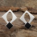 Sterling Silver Onyx Earrings (Mexico)
