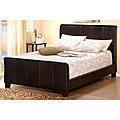 Castillian Dark Brown Upholstered King-size Sleigh Bed