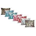 Dory Coral Embroidered Towel-stitch Pillow