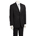 Antonio Treviso Men's Black Pinstripe 2-button Wool Suit