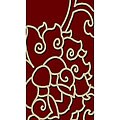 Contemporary Red Area Rug (5'5 x 7'7)
