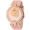 Burgi Women's Diamond-accented Pink Strap Watch
