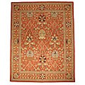 Hand-tufted Rust/ Ivory Wool Rug (5' x 8')