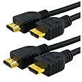 Black 6-foot Gold-plated HDMI Cable (Pack of 2)