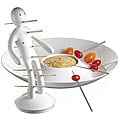 The Ex Skewer Set with Unique White Holder and Tray designed by Raffaele Iannello