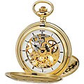 More tips on gold pocket watches values Avalon Imperiale Goldtone 17-jewel Skeleton Double-cover Pocket Watch