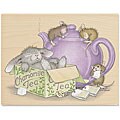 House Mouse 'Chamomile Tea' Wood-mounted Rubber Stamp
