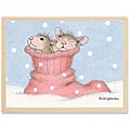 House Mouse 'Stocking Full of Love' Wood-mounted Rubber Stamp