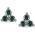 10k White Gold 1/2ct TDW Blue Diamond Earrings (I2-I3)