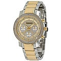 Akribos XXIV Women's Diamond Quartz Chronograph Round Bracelet Watch