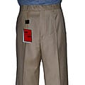 Mantoni Men's Camel Single-pleat Wool Pants