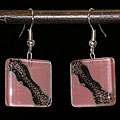 Radiant Blush Fused Glass Earrings (Chile)