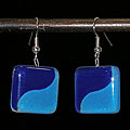 Blue Jean Baby Fused Glass Earrings (Chile)