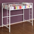 White Metal Twin Loft Bunk Bed