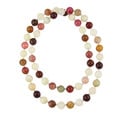 DaVonna Sterling Silver Carnelian and Jade Beaded Necklace