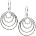 Hooka Nargila Roadmap Sterling Silver Multi-circle Hook Earrings
